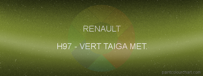 Renault paint H97 Vert Taiga Met.
