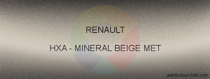Renault paint HXA Mineral Beige Met