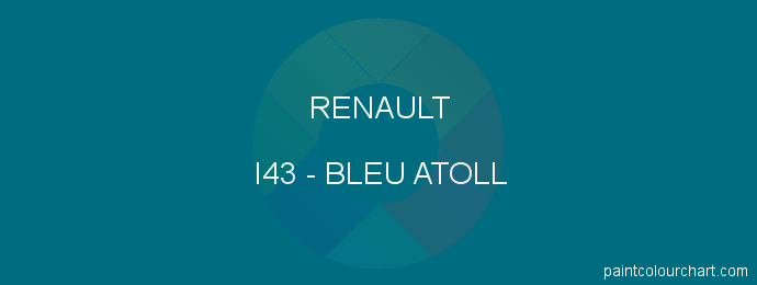Renault paint I43 Bleu Atoll