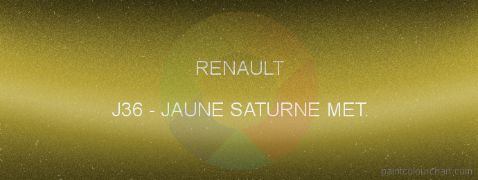 Renault paint J36 Jaune Saturne Met.