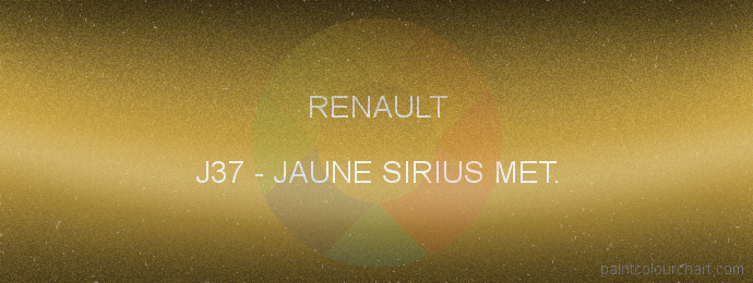 Renault paint J37 Jaune Sirius Met.