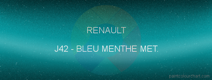 Renault paint J42 Bleu Menthe Met.