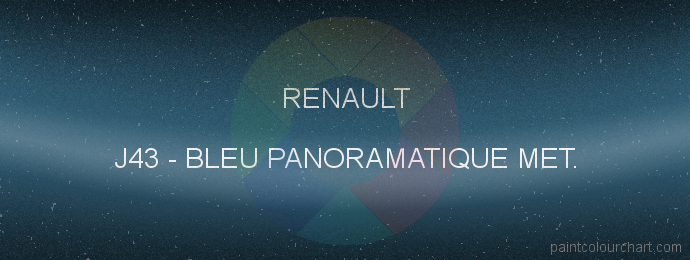 Renault paint J43 Bleu Panoramatique Met.