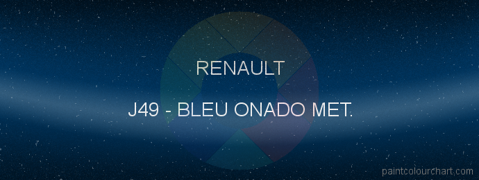 Renault paint J49 Bleu Onado Met.