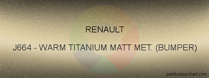 Renault paint J664 Warm Titanium Matt Met. (bumper)