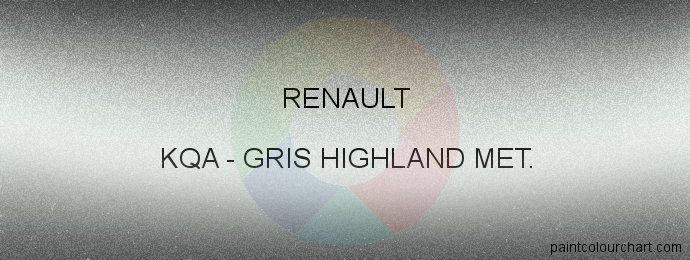 Renault paint KQA Gris Highland Met.