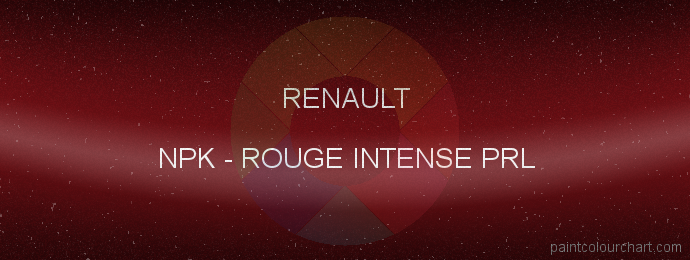 Renault paint NPK Rouge Intense Prl