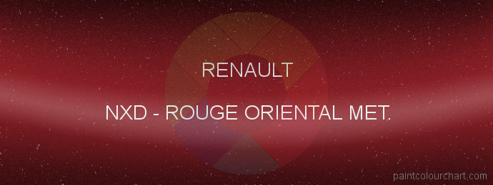 Renault paint NXD Rouge Oriental Met.