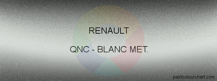 Renault paint QNC Blanc Met.