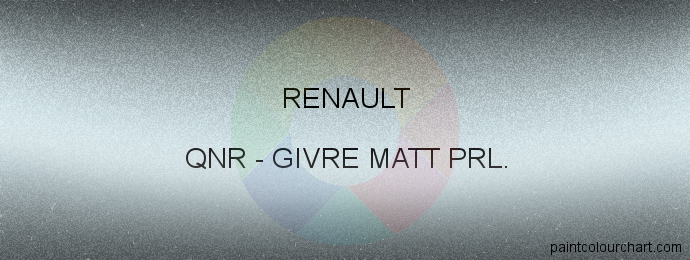 Renault paint QNR Givre Matt Prl.