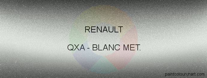 Renault paint QXA Blanc Met.