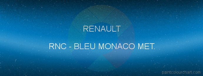 Renault paint RNC Bleu Monaco Met.