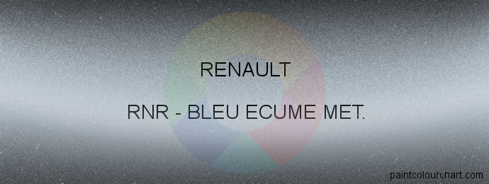 Renault paint RNR Bleu Ecume Met.