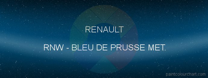 Renault paint RNW Bleu De Prusse Met.