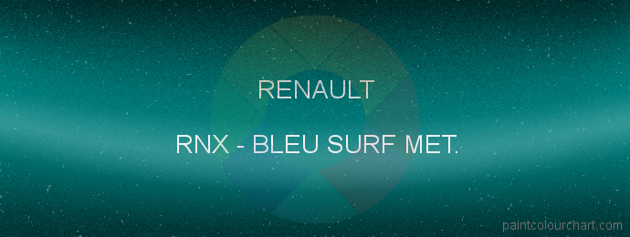 Renault paint RNX Bleu Surf Met.
