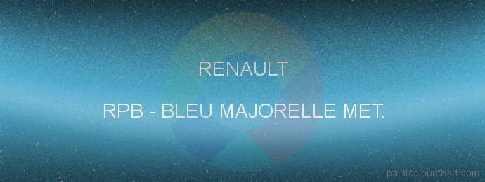 Renault paint RPB Bleu Majorelle Met.
