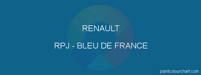 Renault paint RPJ Bleu De France