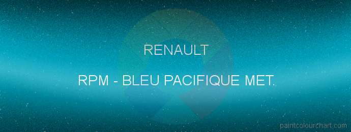 Renault paint RPM Bleu Pacifique Met.