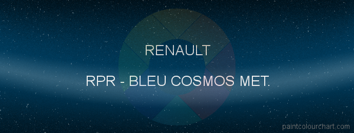 Renault paint RPR Bleu Cosmos Met.