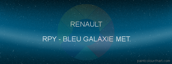 Renault paint RPY Bleu Galaxie Met.