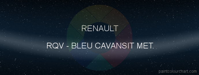 Renault paint RQV Bleu Cavansit Met.