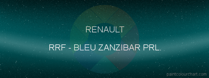 Renault paint RRF Bleu Zanzibar Prl.