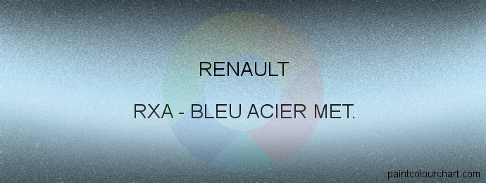 Renault paint RXA Bleu Acier Met.