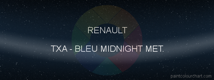 Renault paint TXA Bleu Midnight Met.