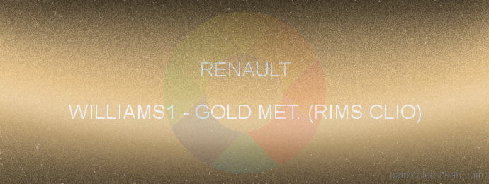 Renault paint WILLIAMS1 Gold Met. (rims Clio)