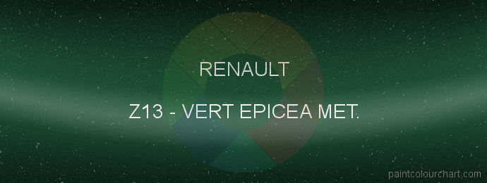 Renault paint Z13 Vert Epicea Met.
