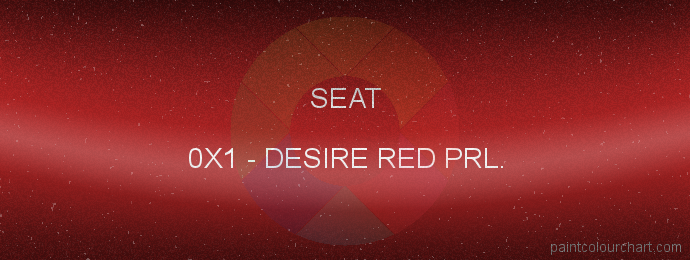 Seat paint 0X1 Desire Red Prl.