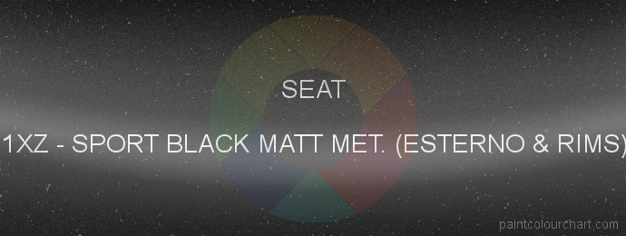 Seat paint 1XZ Sport Black Matt Met. (esterno & Rims)