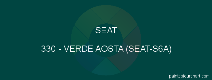 Seat paint 330 Verde Aosta (seat-s6a)
