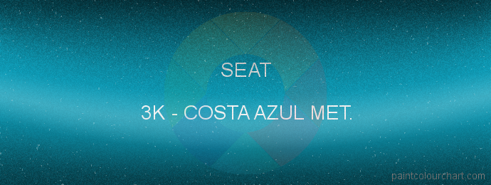 Seat paint 3K Costa Azul Met.