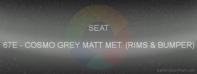 Seat paint 67E Cosmo Grey Matt Met. (rims & Bumper)