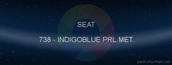 738 Indigoblue Prl.met. for Seat bodywork | PaintColourChart.com
