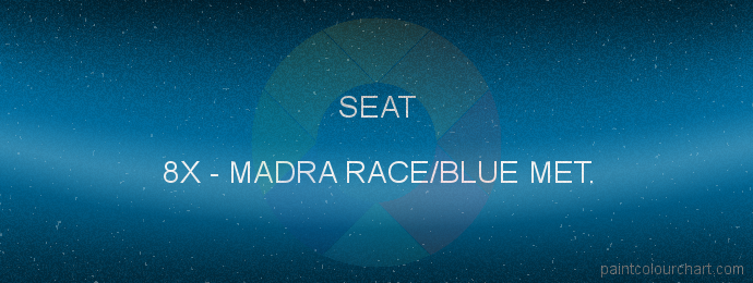 Seat paint 8X Madra Race/blue Met.