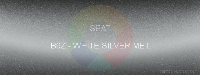 Seat paint B9Z White Silver Met.