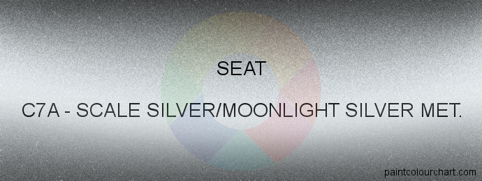 Seat paint C7A Scale Silver/moonlight Silver Met.