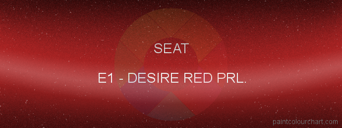 Seat paint E1 Desire Red Prl.