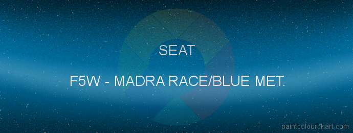 Seat paint F5W Madra Race/blue Met.