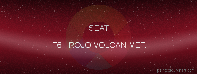 Seat paint F6 Rojo Volcan Met.