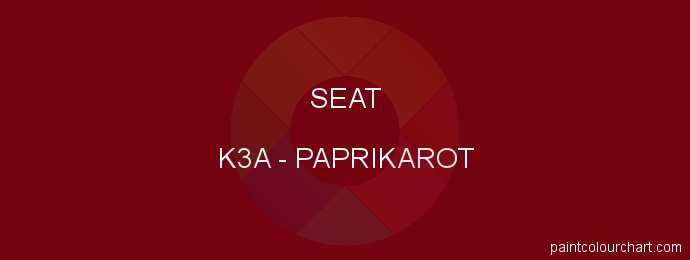 Seat paint K3A Paprikarot