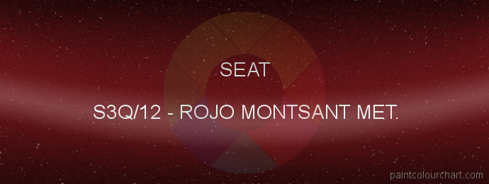Seat paint S3Q/12 Rojo Montsant Met.