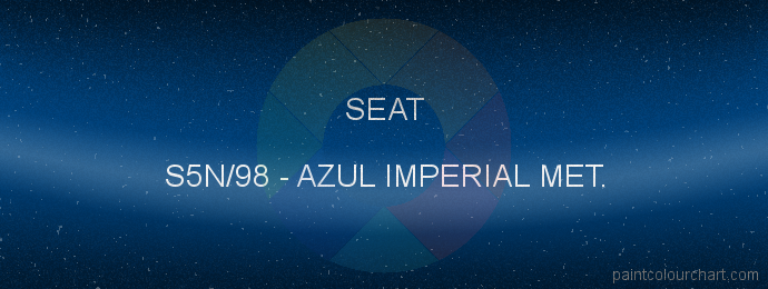 Seat paint S5N/98 Azul Imperial Met.