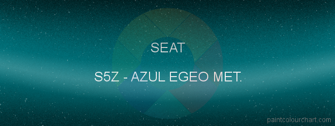 Seat paint S5Z Azul Egeo Met.