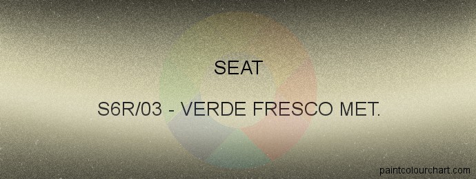 Seat paint S6R/03 Verde Fresco Met.