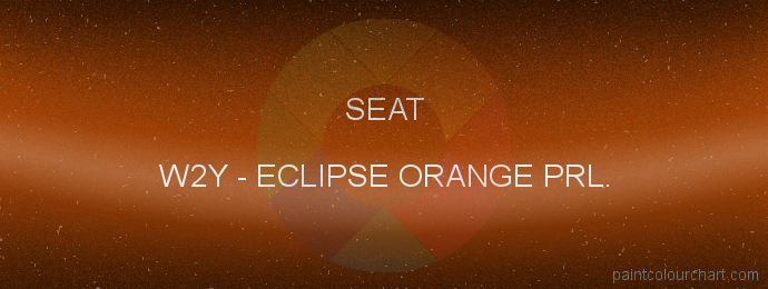 Seat paint W2Y Eclipse Orange Prl.