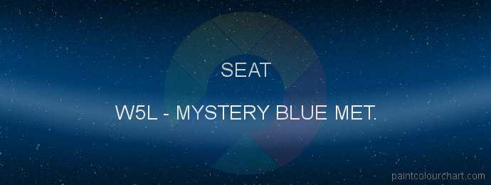 Seat paint W5L Mystery Blue Met.