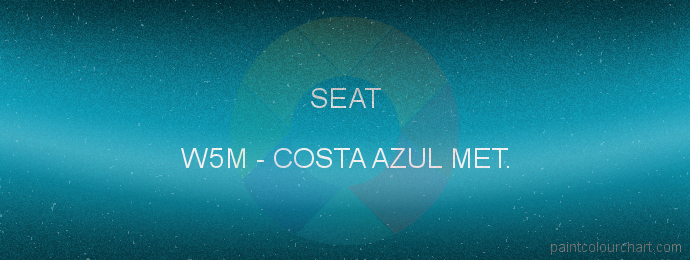 Seat paint W5M Costa Azul Met.
